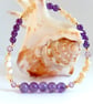 Amethyst & Mother Of Pearl Bracelet With Swarovski Crystals - Handmade In Devon. - Image 5