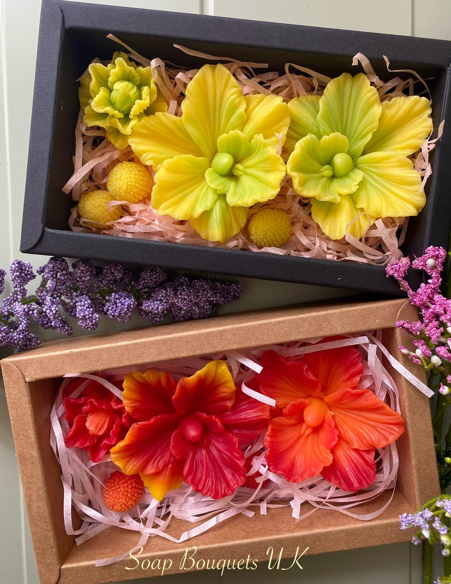 Scented Orchid Soap Flowers Gift Set: Cattleya an Amazing Thank You Gift