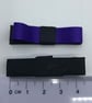 Small Straight Black and Purple Bow Clips (pair) - Image 4