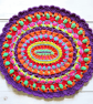 oval shaped colourful crochet mandala doily - Image 5