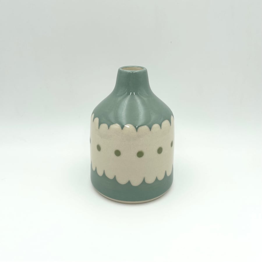 Unique Flower Bud Vase Mothers Day Birthday - Handmade Pottery Gift