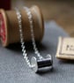 Bobbin Necklace - Silver Sewing Necklace - Image 5