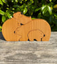 Set of 4 Beech Wood Interlocking Bears Freestanding Sculpture 