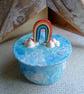 Upcycled rainbow trinket tin