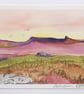 Moorland Eve. Blank Card. Original Watercolour Painting. 260139 - Image 4