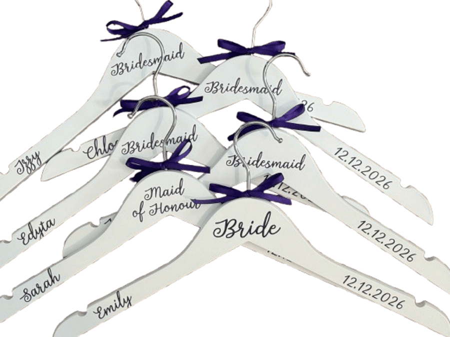 Simple Style Personalised Wedding Hanger - Bridal Outfit Customised Hanger