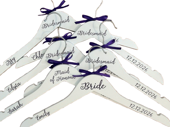 Simple Style Personalised Wedding Hanger - Bridal Outfit Customised Hanger