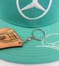 Personalised Helmet Keychain - Wood Keyring with Gift Bag - Image 5