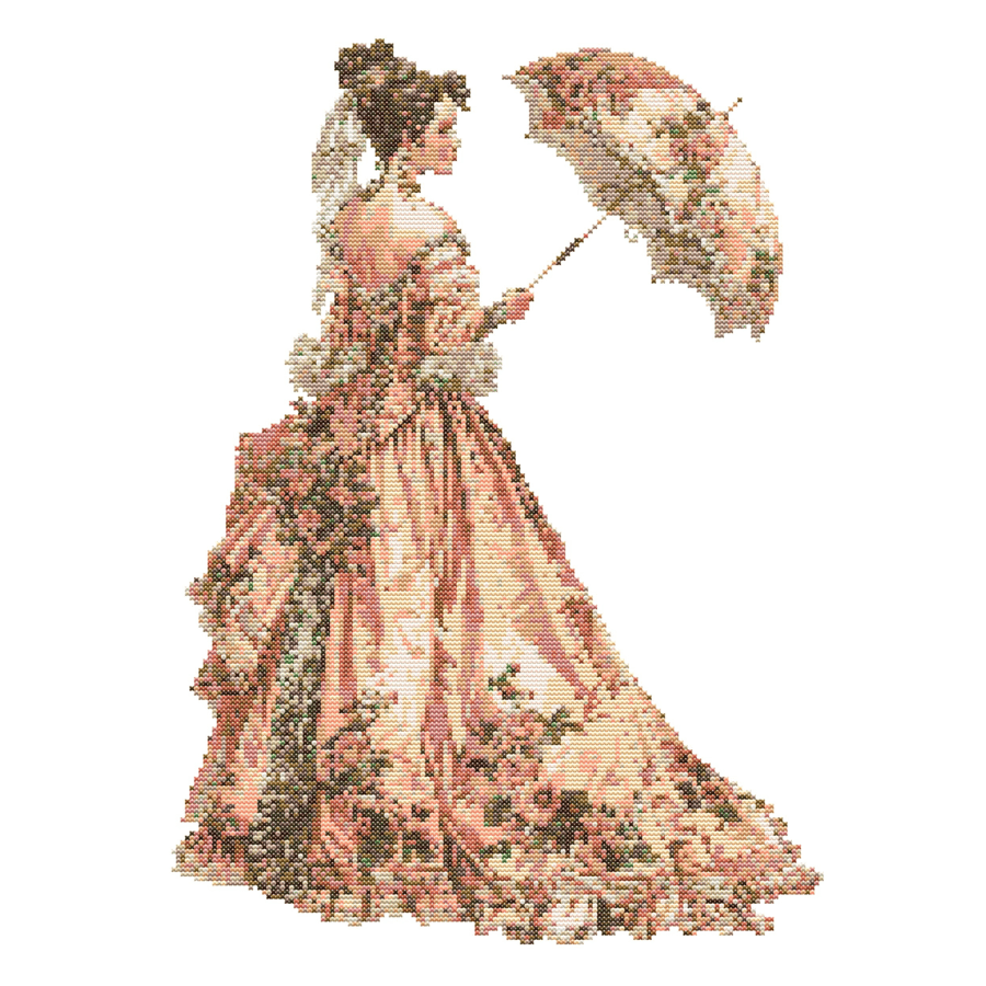 VICTORIAN LADY - Cross Stitch Pattern - Cross Stitch Chart
