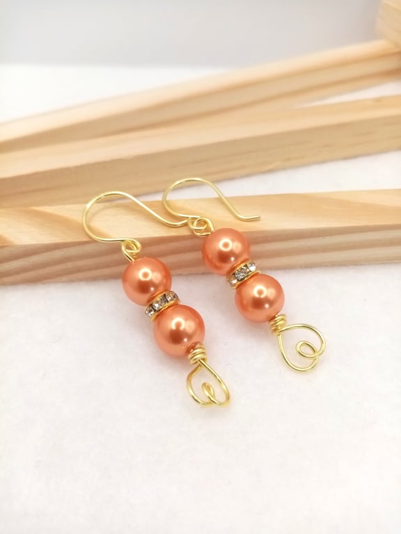 Pearl Earrings, Love Heart, Customise, Gifts for her, Christmas, Free Postage 