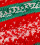 Hand Knitted Christmas Baby Blanket - Red Green Fair Isle Pram Blanket - Image 5