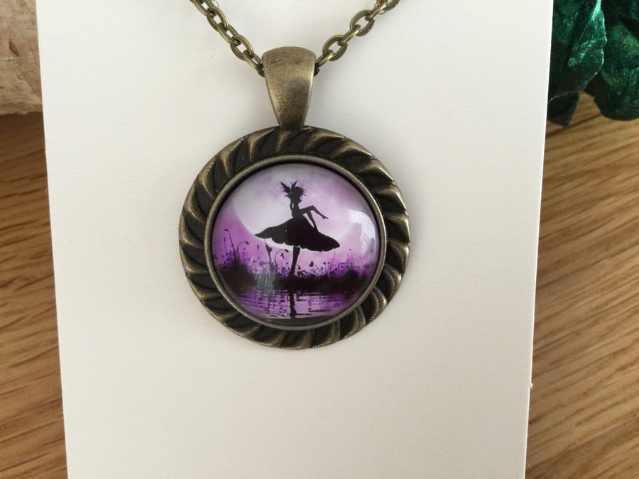 Moon Fairy Cabochon Necklace