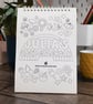Personalised 2027 Colouring Desk Calendar with Journal Prompts