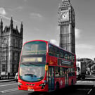 Big Ben Red Bus Westminster Bridge London Photograph Print
