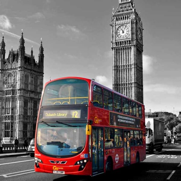 Big Ben Red Bus Westminster Bridge London Photograph Print