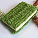 Crochet Book Cover Pattern - Recycled Yarn - Laura -  Beginner, UK & US Terms