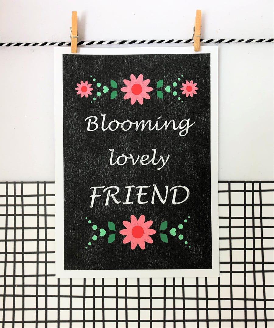 Friend Card - Wildflower Seeds - Handmade Card