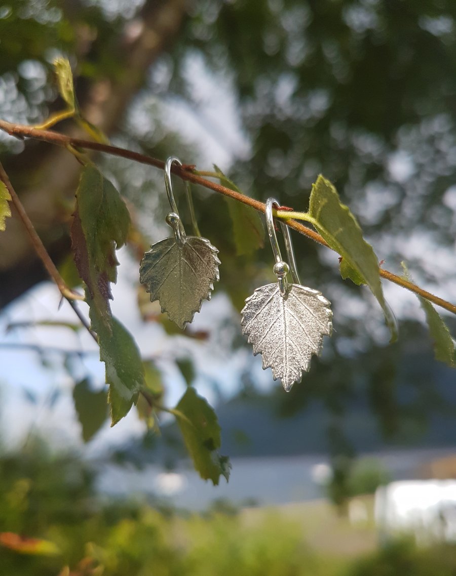 Birch Leaf Earrings tiny