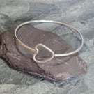 Made with Heart : Sterling Silver Bangle: handmade, recycled, polished