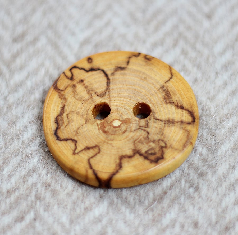 Button wooden large statement, reclaimed natural timber