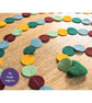 Felt circle confetti garland handmade from wool blend felt - Image 7