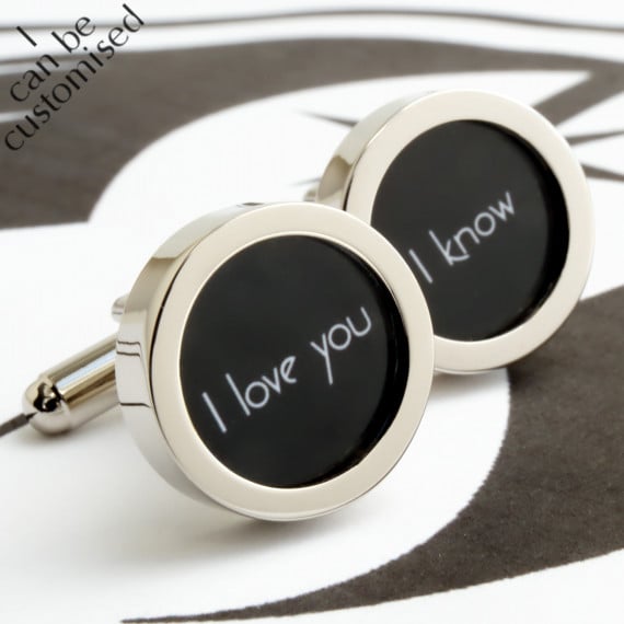 I Love You, I Know Star Wars Cufflinks for Grooms, Weddings and Romance
