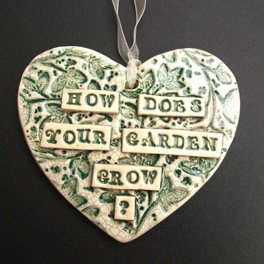 Large ceramic heart decoration