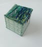 Handmade textile keepsake box with sea bird embroidery  - Image 1