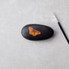 Painted Stone 'Pearl Fritillary' Butterfly