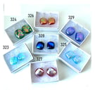 Earrings Dichroic Glass Fused Set 5 handmade Sterling Silver Hooks