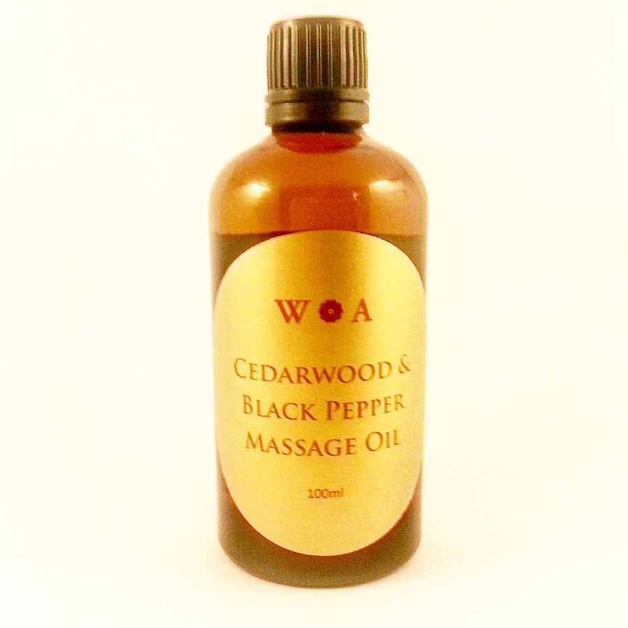 Cedarwood & Black Pepper Massage Oil