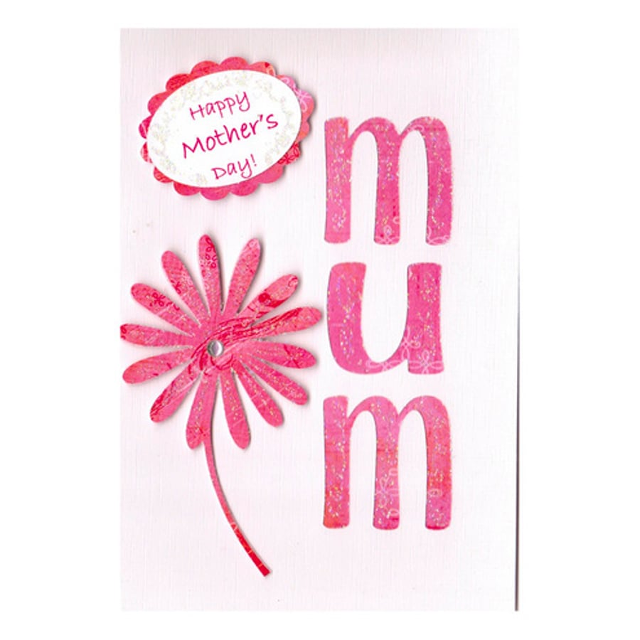 Pink Floral Mother's Day Card