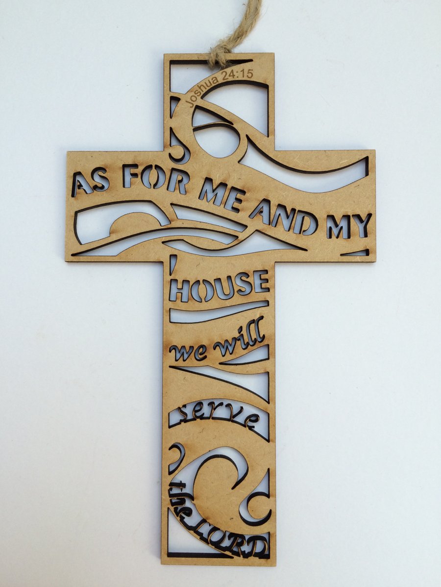 Wooden cross - As for me and my house