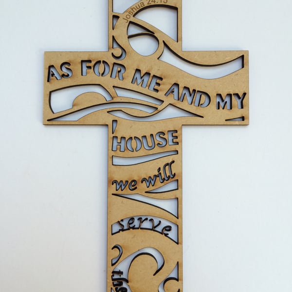 Wooden cross - As for me and my house