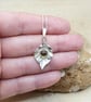 Peridot Leaf Pendant Necklace. August birthstone jewellery - Image 2