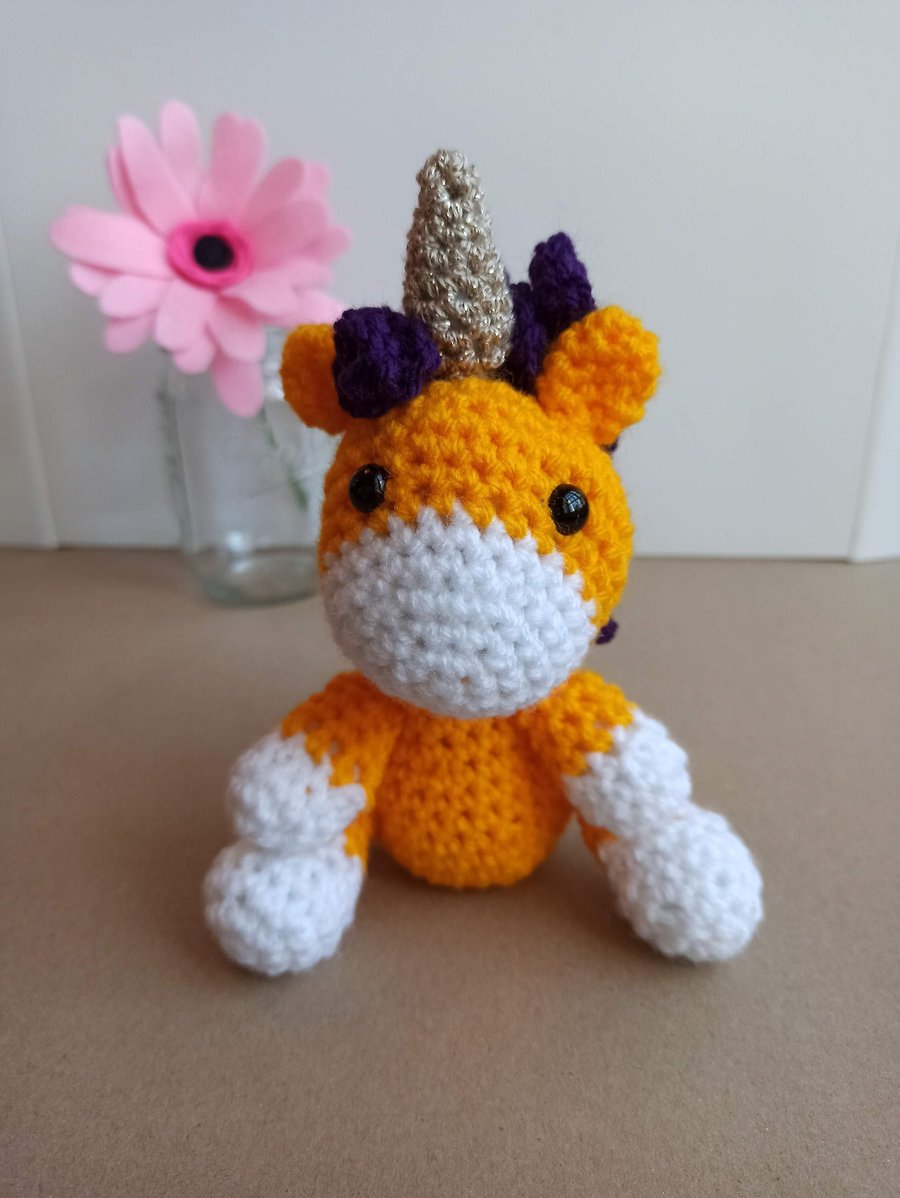 Crochet Unicorn Plush: Handmade Cuddly Stuffed Animal