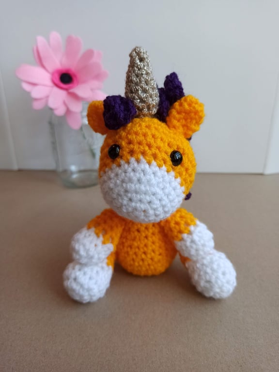 Crochet Unicorn Plush: Handmade Cuddly Stuffed Animal