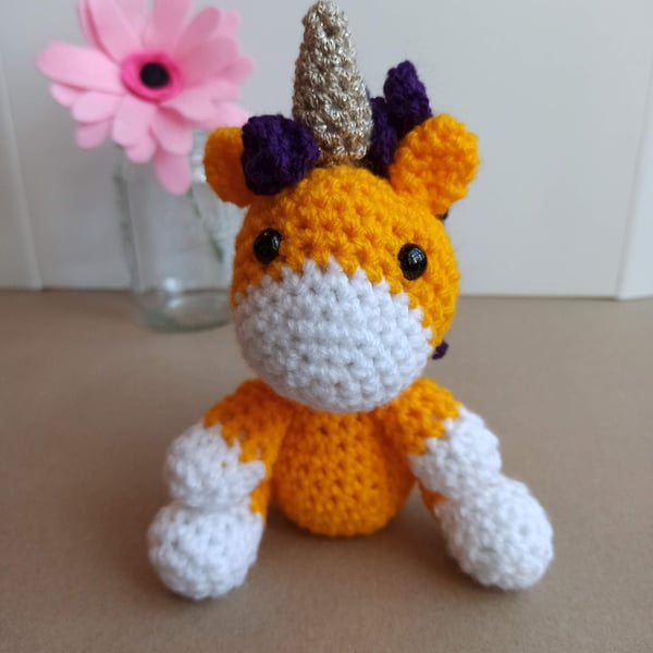 Crochet Unicorn Plush: Handmade Cuddly Stuffed Animal
