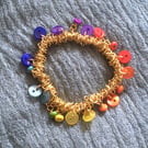 Rainbow charm bracelet