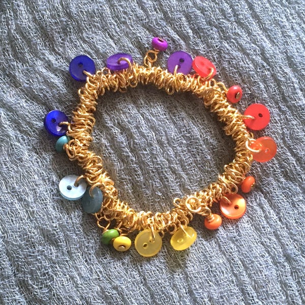 Rainbow charm bracelet