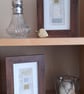Cream Speckle Gold Silver & Naturals Handstitched Geometric Small Art Pictures - Image 6