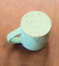 Stoneware pottery mug finished in a melon green glaze - Image 5