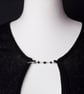 Black bead sweater clip - beaded cardigan guard - Shawl or pashmina clasp  - Image 3