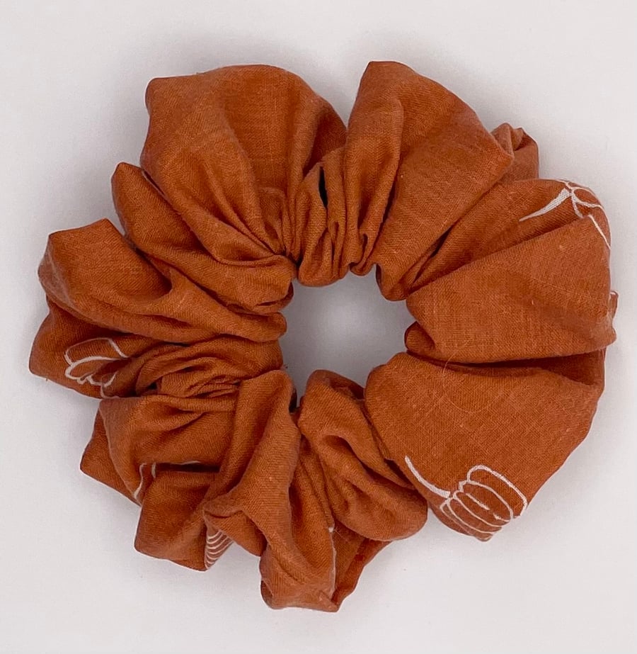 Hand made Eco Scrunchie - Pumpkin Spice
