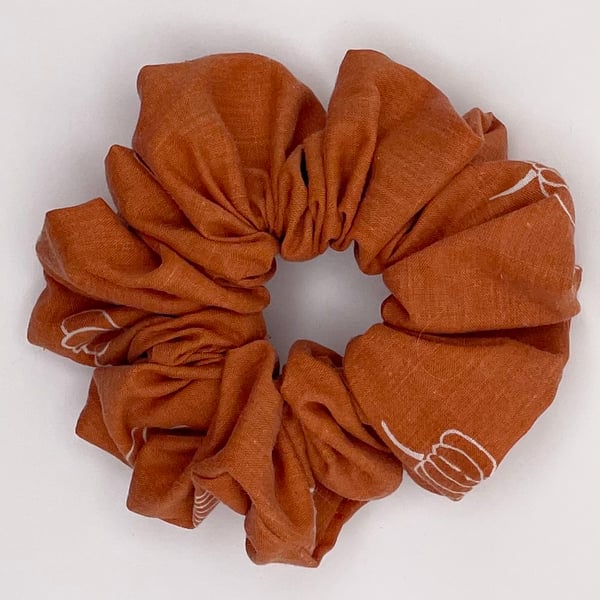 Hand made Eco Scrunchie - Pumpkin Spice