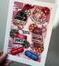 My Chemical Romance Full Colour New School Tattoo Flash Print
