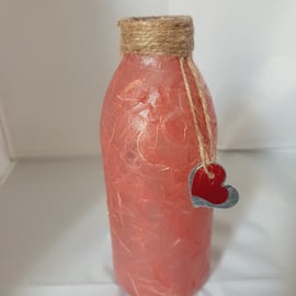 Decoupaged bud vase