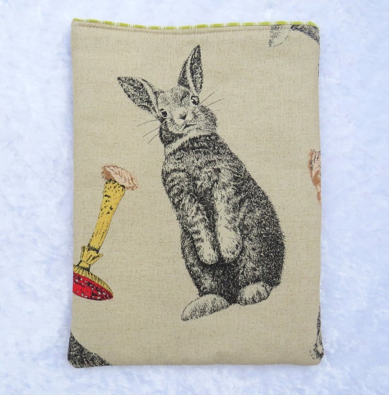 Book sleeve, rabbit design, paperback protector