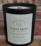Citrus Grove - Lime & Mango Scent - Luxury Apricot Wax Candle - Wooden Wick