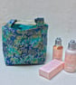Turquoise Tiny Blossoms Japanese Rice Bag Gift Bag Reversible - Image 2